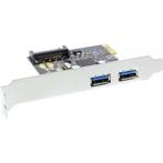 InLine PCIe kaart - 2x USB3.0 met SATA-voeding, Computers en Software, Pc- en Netwerkkabels, Nieuw, Ophalen of Verzenden