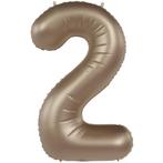 2 Jaar Cijfer Ballon Goud 86cm, Nieuw, Verzenden