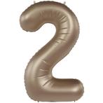 2 Jaar Cijfer Ballon Goud 86cm, Verzenden, Nieuw