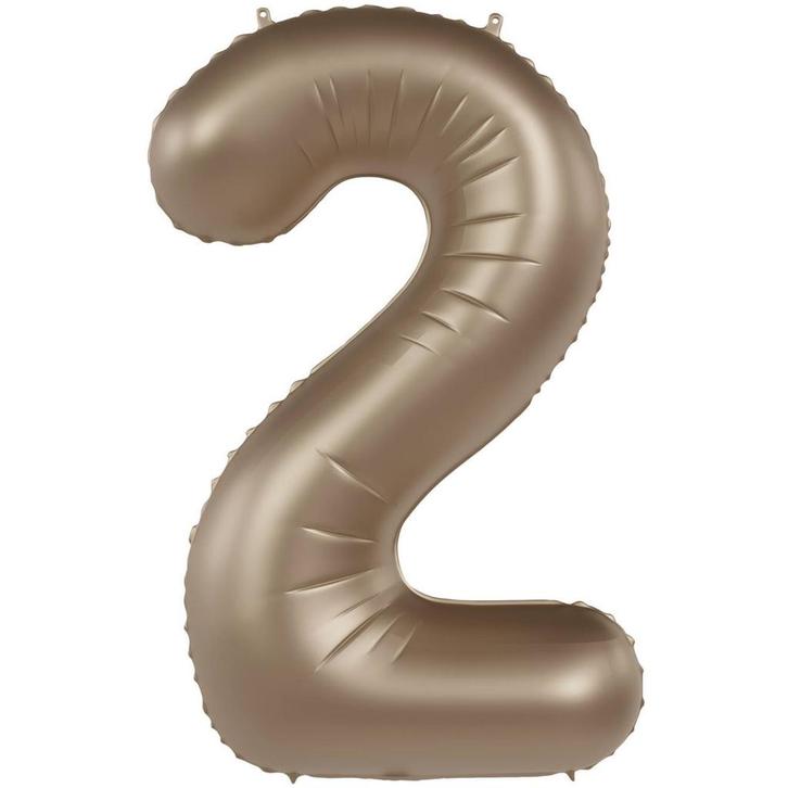 2 Jaar Cijfer Ballon Goud 86cm, Hobby en Vrije tijd, Feestartikelen, Nieuw, Verzenden