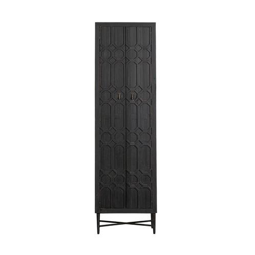 *WOONWINKEL* BePureHome Bequest Vintage Hoge Wandkast Zwart, Huis en Inrichting, Kasten | Wandmeubels, Nieuw, Verzenden