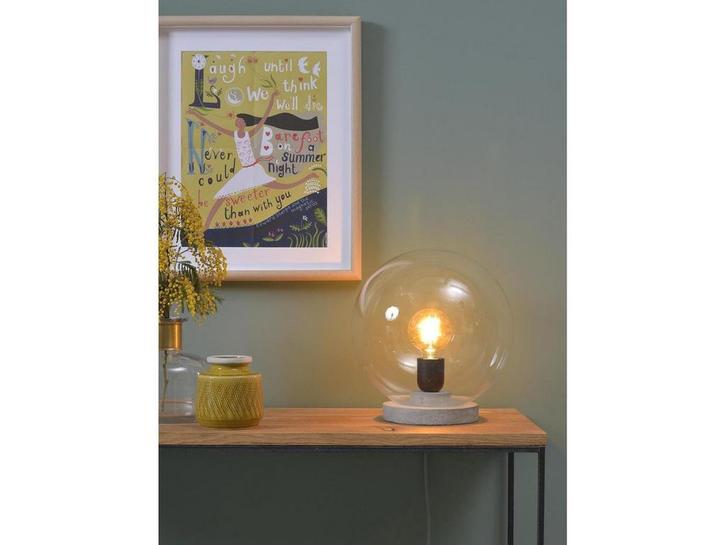 its about RoMi Warsaw - Tafellamp - Cementen voet - Glazen, Huis en Inrichting, Woonaccessoires | Overige, Nieuw, Verzenden