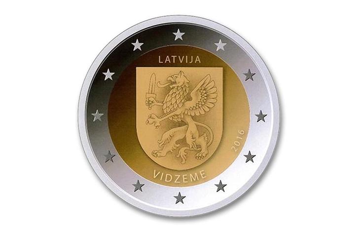 2 euro Vidzeme 2016 - Letland, Postzegels en Munten, Munten | Europa | Euromunten, Verzenden
