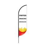 Proflag Beachflag Convex S-60 x 240 cm - Snackbar - Vlag Los, Diversen, Ophalen of Verzenden, Nieuw