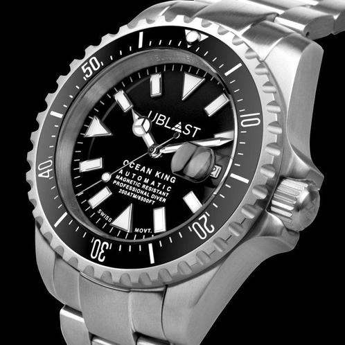 Ublast - Ocean King - Professional Diver - UBOK45200BL-, Sieraden, Tassen en Uiterlijk, Horloges | Heren