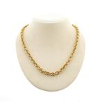 Gouden anker schakel collier | 46 cm (schakelketting), Ophalen of Verzenden, Gebruikt, Overige kleuren, Goud