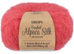 DROPS Brushed Alpaca Silk Uni Colour - 06 koraal - Wol Gar, Ophalen of Verzenden, Nieuw