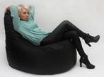 Zitzak sofa zwart - kunstleer fauteuil, Huis en Inrichting, Zitzakken, Ophalen of Verzenden, Nieuw