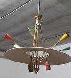 Plafondlamp - Messing, Metaal - 9 luci, Antiek en Kunst, Antiek | Lampen