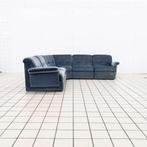 5-delig Modulaire Hoekbank blauw stof, Ophalen of Verzenden, Nieuw