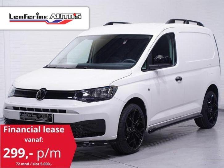 VW Caddy 1.5 TSI Benzine Black/White 19Inch va € 299/mnd, Auto's, Volkswagen, Te koop, Handgeschakeld, BTW verrekenbaar, Wit, Keurmerk '100% Onderhouden'