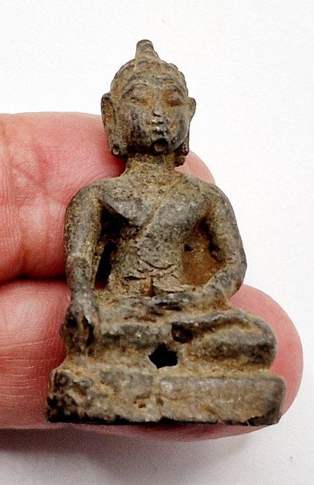 Oud-Indochinese, Birmaans of Siamese Brons Zittende Boeddha, Antiek en Kunst, Antiek | Overige Antiek