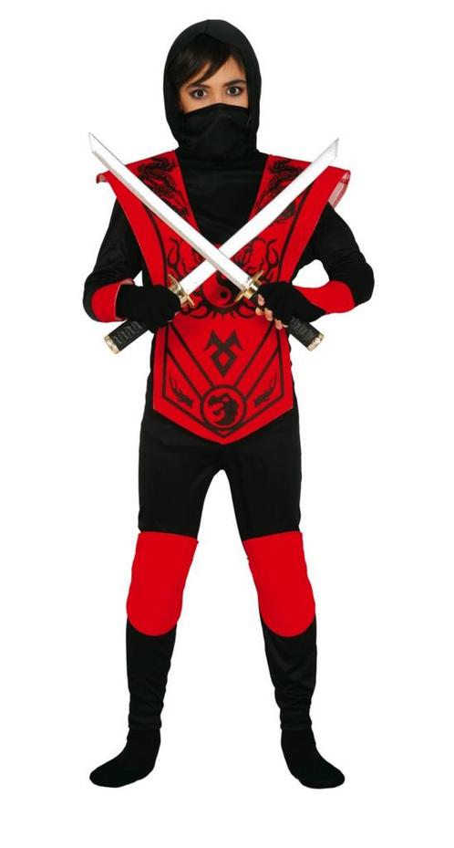Ninja Pak Kind Rood, Kinderen en Baby's, Carnavalskleding en Verkleedspullen, Nieuw, Verzenden