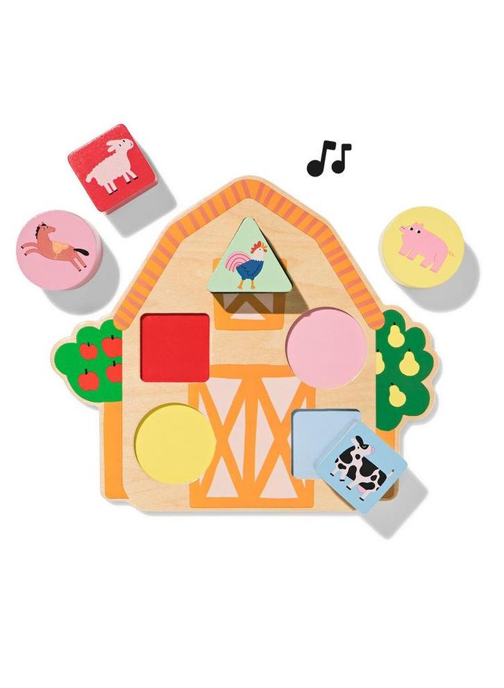 HEMA Rammelende puzzel 23x20x5cm boerderij hout, Kinderen en Baby's, Speelgoed | Kinderpuzzels, Nieuw, Verzenden