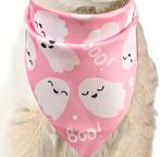 Halloween honden bandana Boo Dog roze of zwart, Verzenden, Nieuw, Feestartikel, Halloween of Griezel