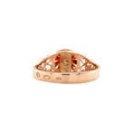 Roségouden vintage ring met bloedkoraal 14 krt, Sieraden, Tassen en Uiterlijk, Ringen, Ophalen of Verzenden, Nieuw