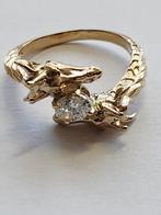 Ring - 14 karaat Geel goud -  0.40ct. tw. Diamant, Sieraden, Tassen en Uiterlijk