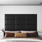 vidaXL Wandpanelen 12 st 2,16 m² 60x30 cm kunstleer zwart, Doe-het-zelf en Verbouw, Platen en Panelen, Verzenden, Nieuw