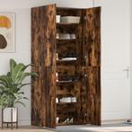 vidaXL Schoenenkast 80x35,5x180 cm bewerkt hout gerookt, Huis en Inrichting, Verzenden, Nieuw