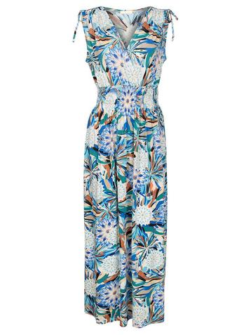 Maxi Jurk Bloemen Blauw beschikbaar voor biedingen