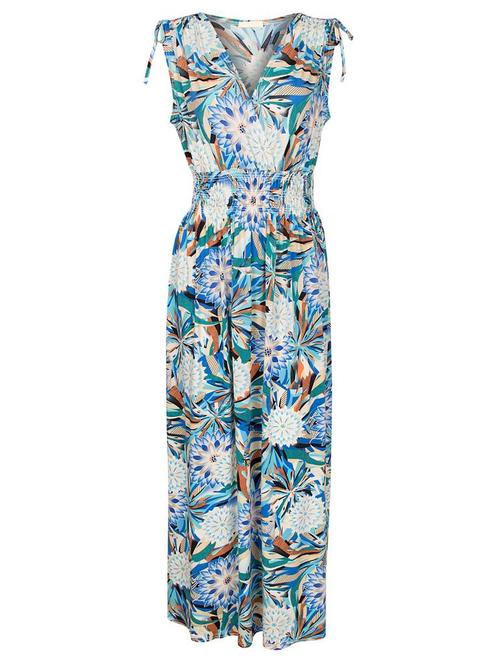 Maxi Jurk Bloemen Blauw, Kleding | Dames, Jurken, Verzenden