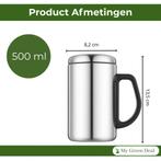 RVS Thermosbeker 500ml, Huis en Inrichting, Verzenden, Nieuw