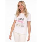 Zwillingsherz T-shirt Wild Brave Free met pailletten, Kleding | Dames, T-shirts, Verzenden, Nieuw