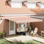 vidaXL Inklapbare Luifel with Oranje / grijs / blauw / wit, Tuin en Terras, Zonneschermen, Verzenden, Nieuw