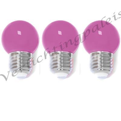 LED kogellamp - 1W E27 Roze Op=Op!, Huis en Inrichting, Lampen | Losse lampen, Nieuw, Verzenden