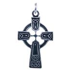 Zilveren Keltisch Kruis ketting hanger - middel, Nieuw, Verzenden