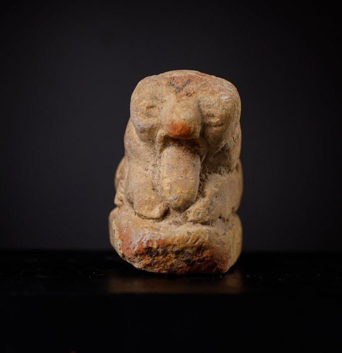 Oud-Egypte Terracotta Meroïtisch amulet - 5 cm, Sieraden, Tassen en Uiterlijk, Antieke sieraden