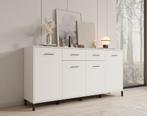 Meubella Dressoir 183x40x90 wit | Opbergkast met lades, Verzenden, 150 tot 200 cm, Nieuw, Modern