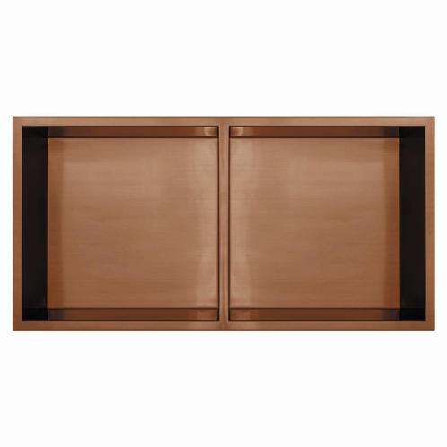 Inbouwnis Qisani Flow Dubbel Geborsteld Copper, Doe-het-zelf en Verbouw, Sanitair, Bad, Nieuw, Ophalen of Verzenden