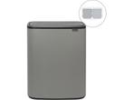 Brabantia Bo Touch Bin Prullenbak - 2 x 30 liter -, Verzenden, Zo goed als nieuw