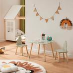 Kindertafelset Epim met 2 kinderstoelen wolkdesign mintgroen, Verzenden, Nieuw