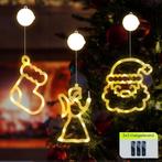 Kerstverlichting Raam Kerstengel + Kerstman Gezicht +, Diversen, Kerst, Verzenden, Nieuw