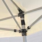 Partytent pop-up zeshoekig met 6 zijwanden 3,6x3,1 m crmewit, Tuin en Terras, Verzenden, Nieuw, 2 meter of meer, Partytent