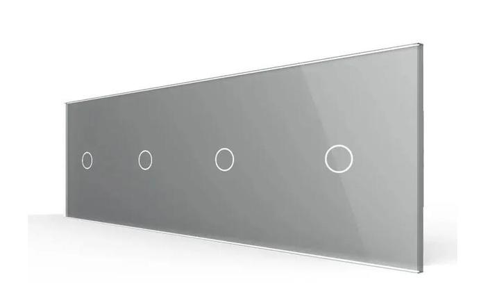 Design Touchscreen schakelaar | Grijs 1+1+1+1 | Puls |, Doe-het-zelf en Verbouw, Elektra en Kabels, Schakelaar, Nieuw, Ophalen of Verzenden