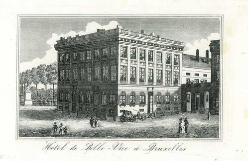 Zicht op Brussels, Antiek en Kunst, Kunst | Etsen en Gravures