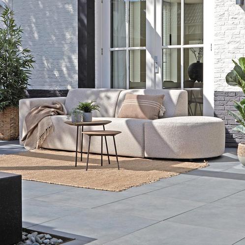 *WOONWINKEL* All-weather Tuinbank Met Ronde Hocker Rechts Be, Tuin en Terras, Tuinsets en Loungesets, Nieuw, Verzenden