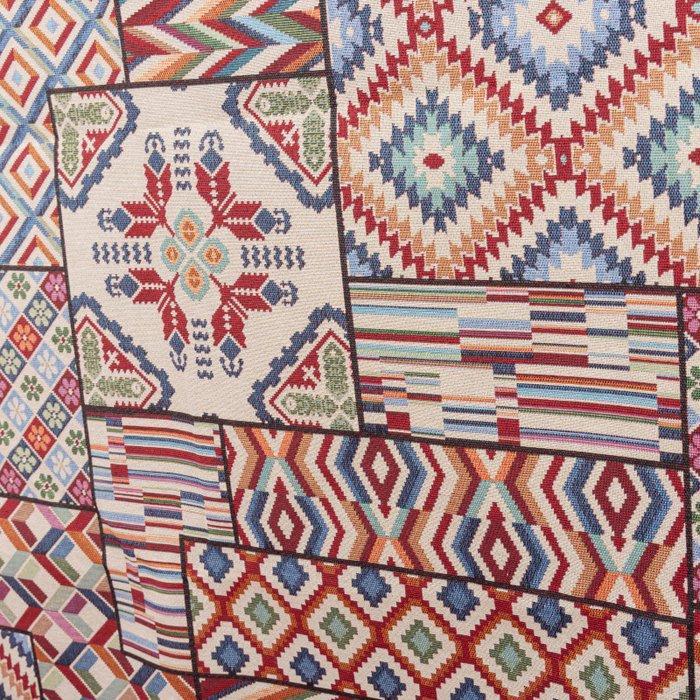 Dik Stoff - Patchwork Geometry en Etnisch - Meubelstof - 270, Antiek en Kunst, Antiek | Kleden en Textiel