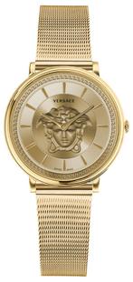 Versace VE8102219 V-Circle dameshorloge 38 mm, Sieraden, Tassen en Uiterlijk, Horloges | Dames, Nieuw, Overige merken, Staal, Staal