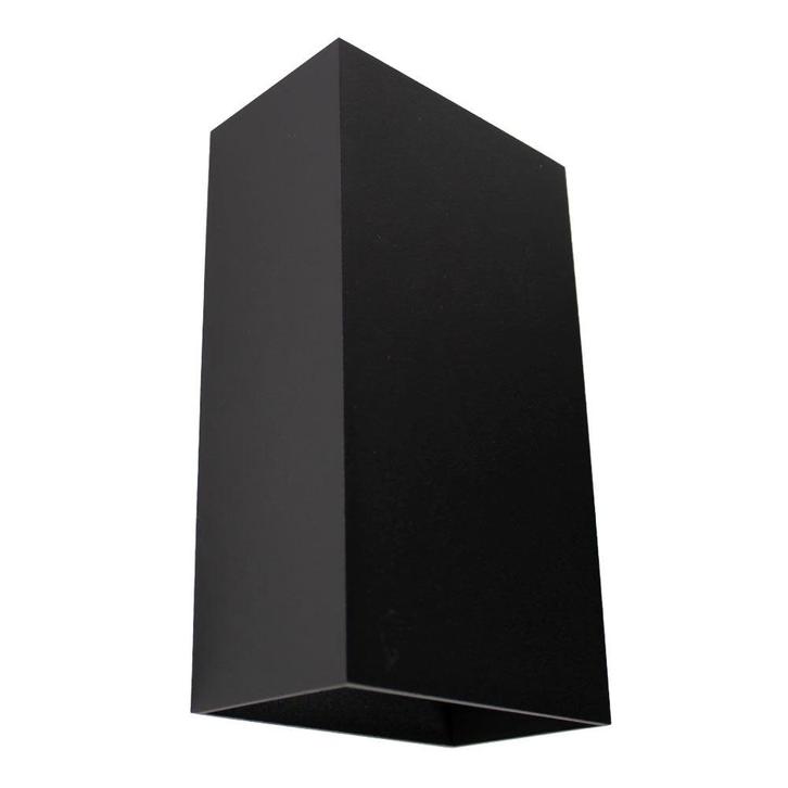 Moderne wandlamp zwart | Vierkant | GU10 | Up en Down light, Huis en Inrichting, Lampen | Wandlampen, Nieuw, Metaal, Ophalen of Verzenden