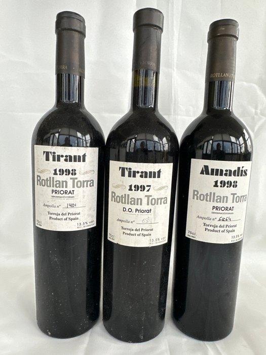 1997 , 1998 Rotllan Torra, Tirant & 1998 Amadis - Priorat -, Verzamelen, Wijnen