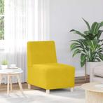 vidaXL Fauteuil 55 cm fluweel geel, Verzenden, Nieuw, Eenpersoons, Stof
