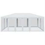 Partytent met 10 mesh zijwanden 6x4 m HDPE wit (Overige), Verzenden, Nieuw