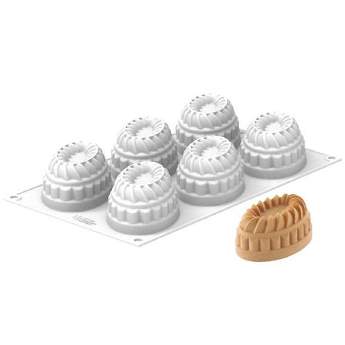 Silikomart Siliconen Bakvorm Pleincoeur Ovaal (6) 124x43mm, Hobby en Vrije tijd, Taarten en Cupcakes maken, Nieuw, Verzenden