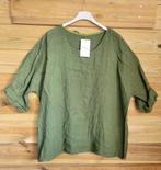Linnen top met vlinder mouwen en ronde hals kleur GROEN,, Kleding | Dames, T-shirts, Nieuw