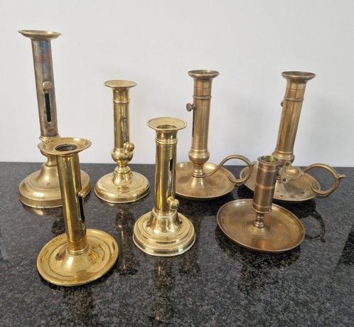 Taperstick (kleine blaker met een dunne pijp) (7) - Messing, Antiek en Kunst, Curiosa en Brocante