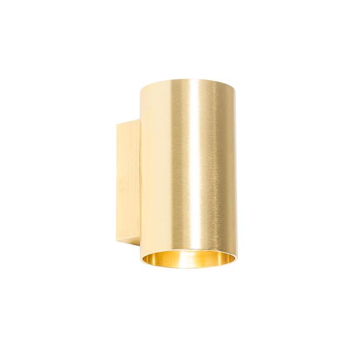Moderne wandlamp goud rond 2-lichts - Sandy, Huis en Inrichting, Lampen | Wandlampen, Nieuw